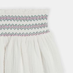 تنورة مطرزة من الشاش القطني...